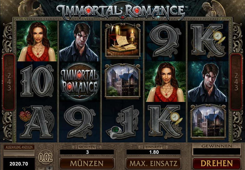 Wir haben für euch ein Demo des Immortal Romance Slot bereitsgestellt, mit dem ihr alle Funktionen testen könnt.