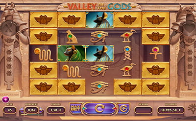 Der Valley of the Gods Slot im Mason Slots Casino.