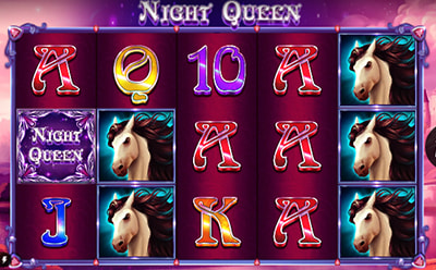 Die mobile Night Queen Slot Ansicht.