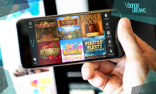 Die mobile Spielauswahl der VoodooDreams Casino App