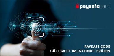 Prüfung des paysafecard Codes