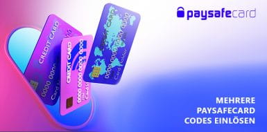 Mehrere Codes mit der paysafecard einlösen.