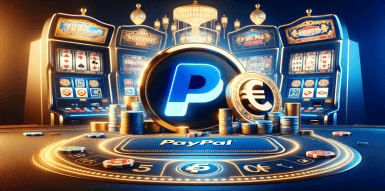 Sinnbildliche Darstellung eines Online Casinos mit PayPal und 5 Euro Einzahlung.